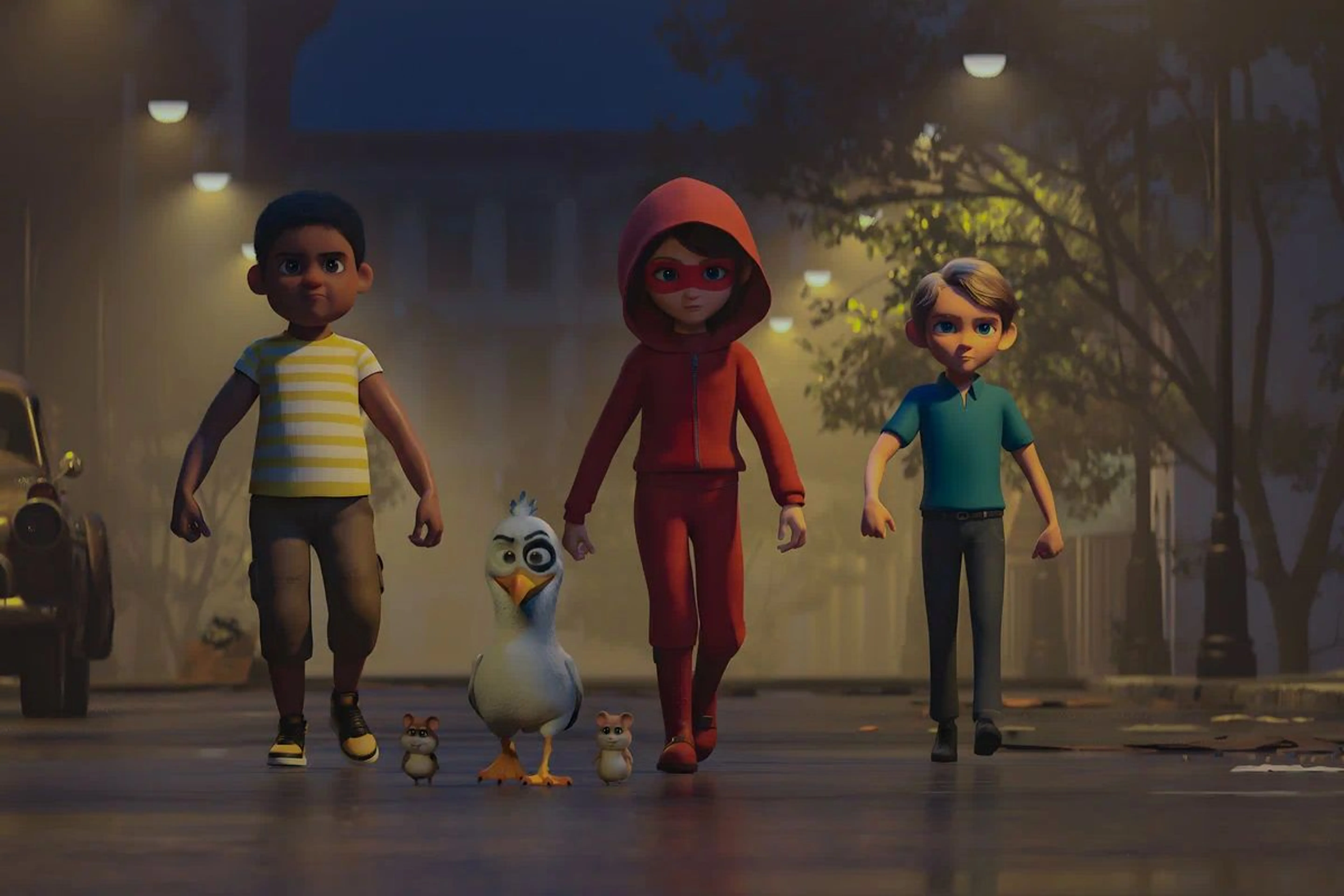 Кадр из мультфильма “Красная маска. Настольная книга супергероя”