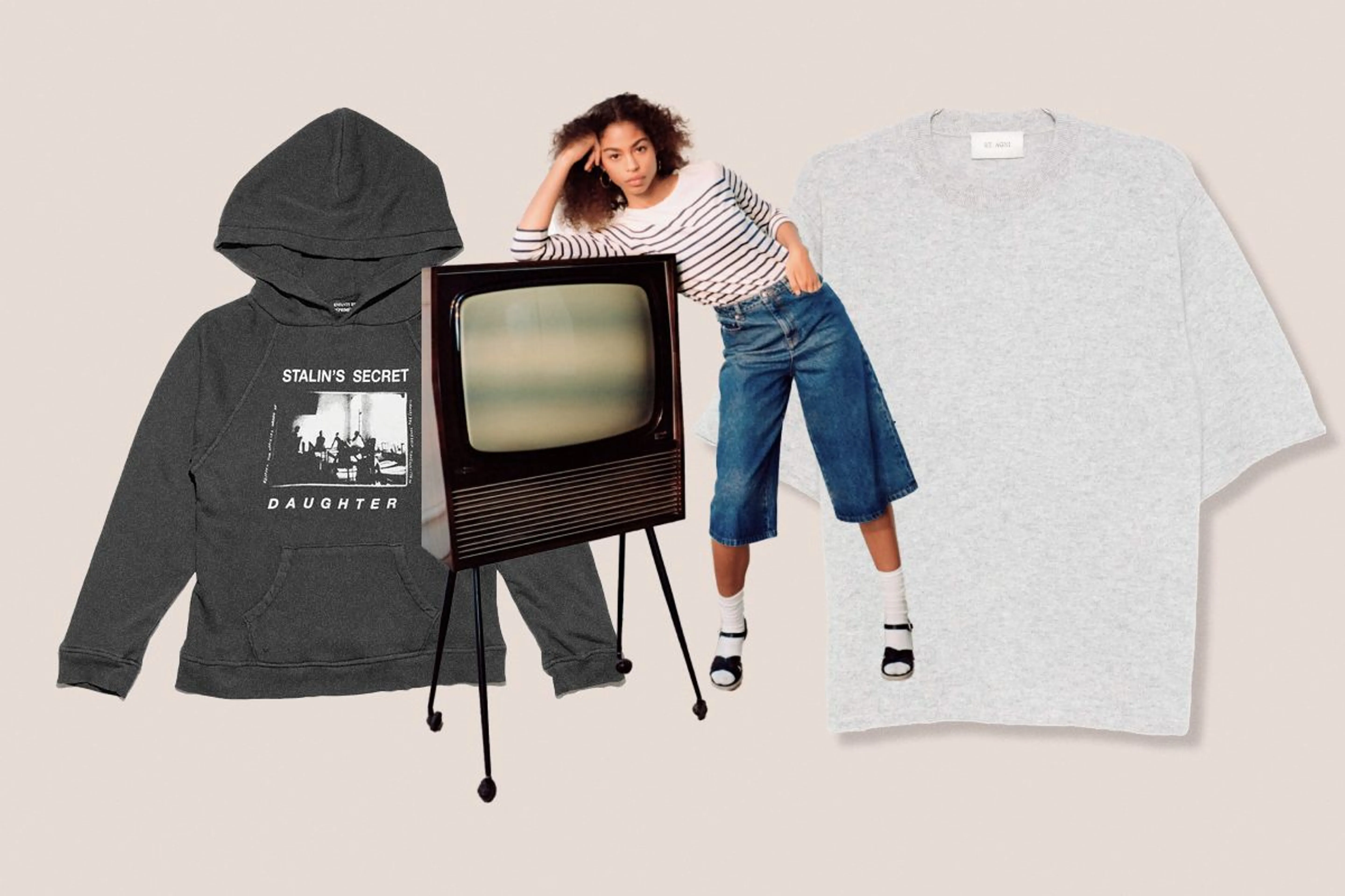 Фото: Коллаж Mustafin Magazine (Enfants Riches Déprimés, A.P.C., Farfetch)